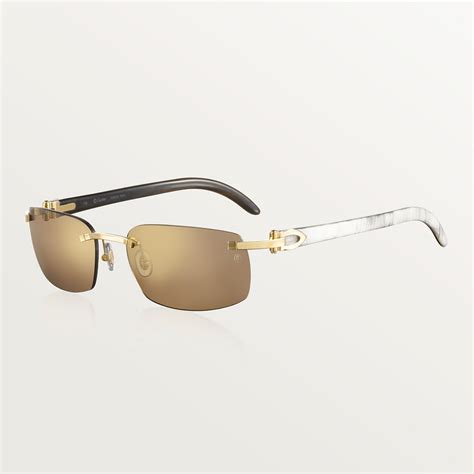 cartier white buffalo horn sunglasses|cartier buffalo horn glasses price.